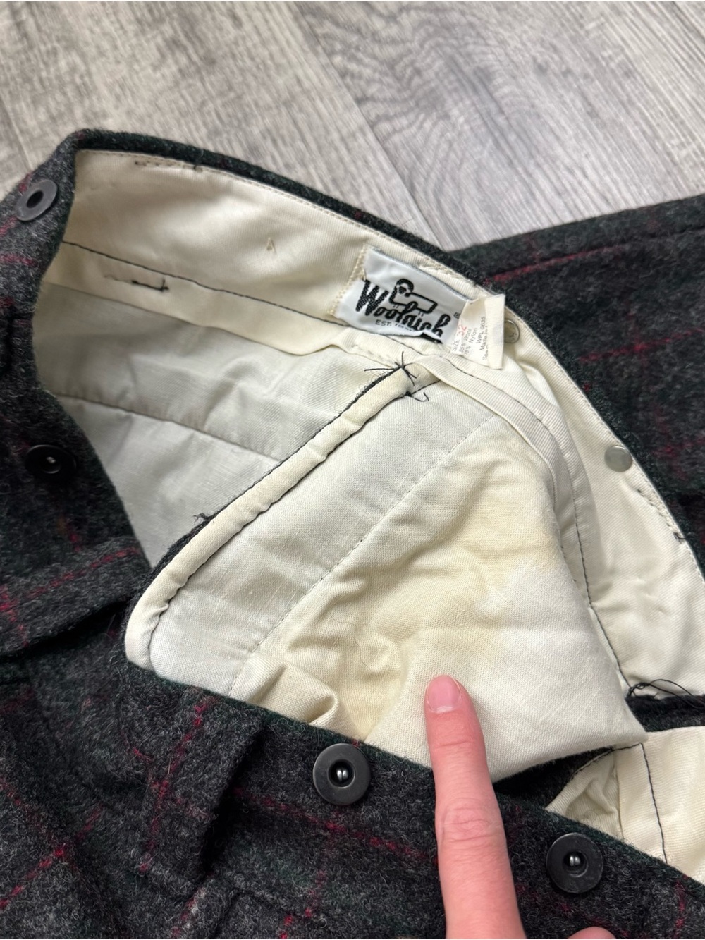 Vintage Woolrich Plaid Wool Pants - Picture 7 of 8